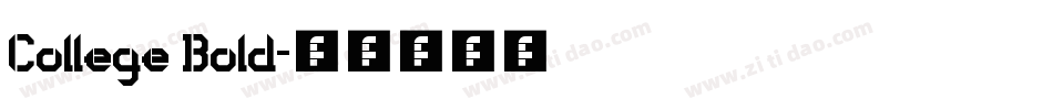 College Bold字体转换